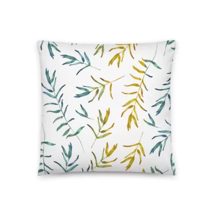 Blue-green Leafy Pillow