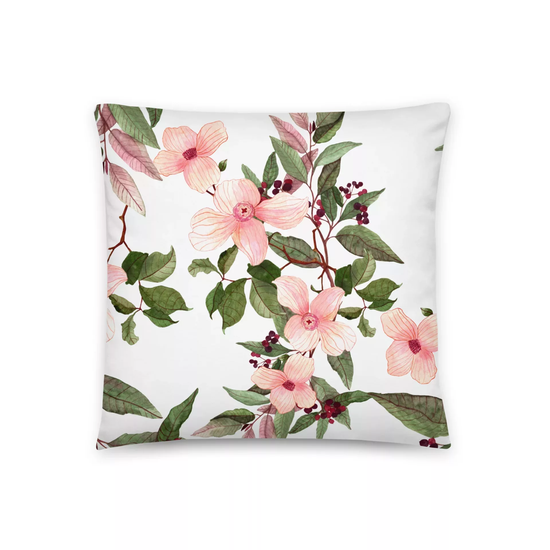 Pink Berry Bush Pillow - Image 3