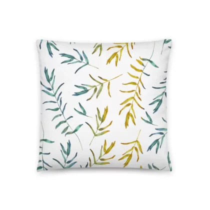 Blue-green Leafy Pillow