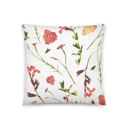 Flower Fields Butterfly Pillow