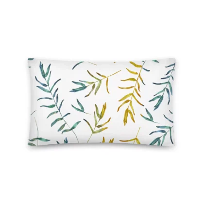 Blue-green Leafy Pillow