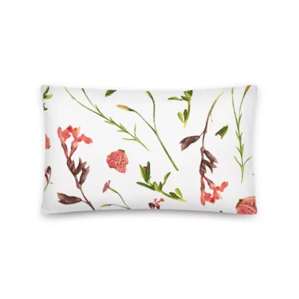 Flower Fields Butterfly Pillow