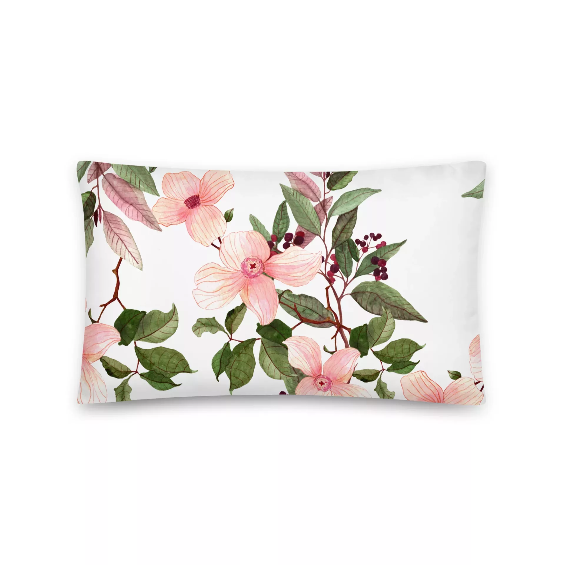 Pink Berry Bush Pillow - Image 5