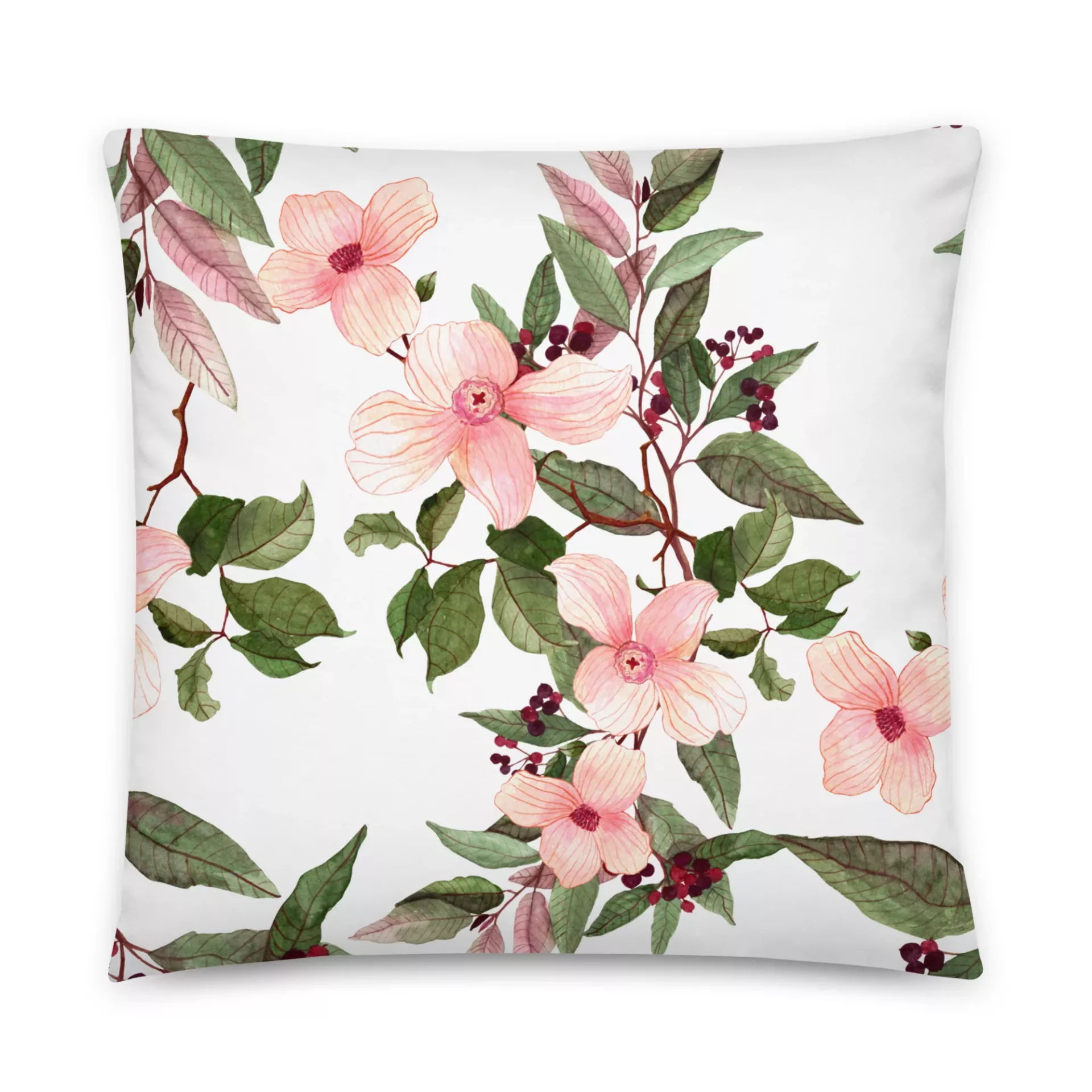 Pink Berry Bush Pillow - Image 6