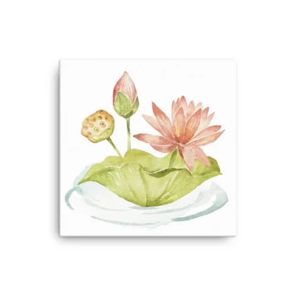 Lotus Lily Pad 1 Canvas Print Wall Art