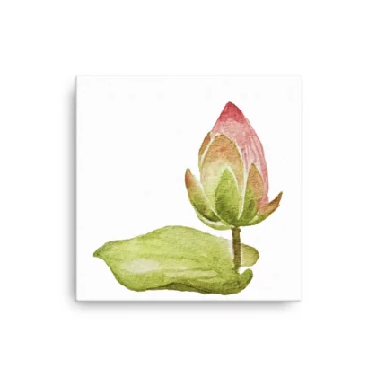 Lotus Bud Canvas Print Wall Art