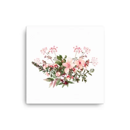 Pink Wildflowers Canvas Print Wall Art