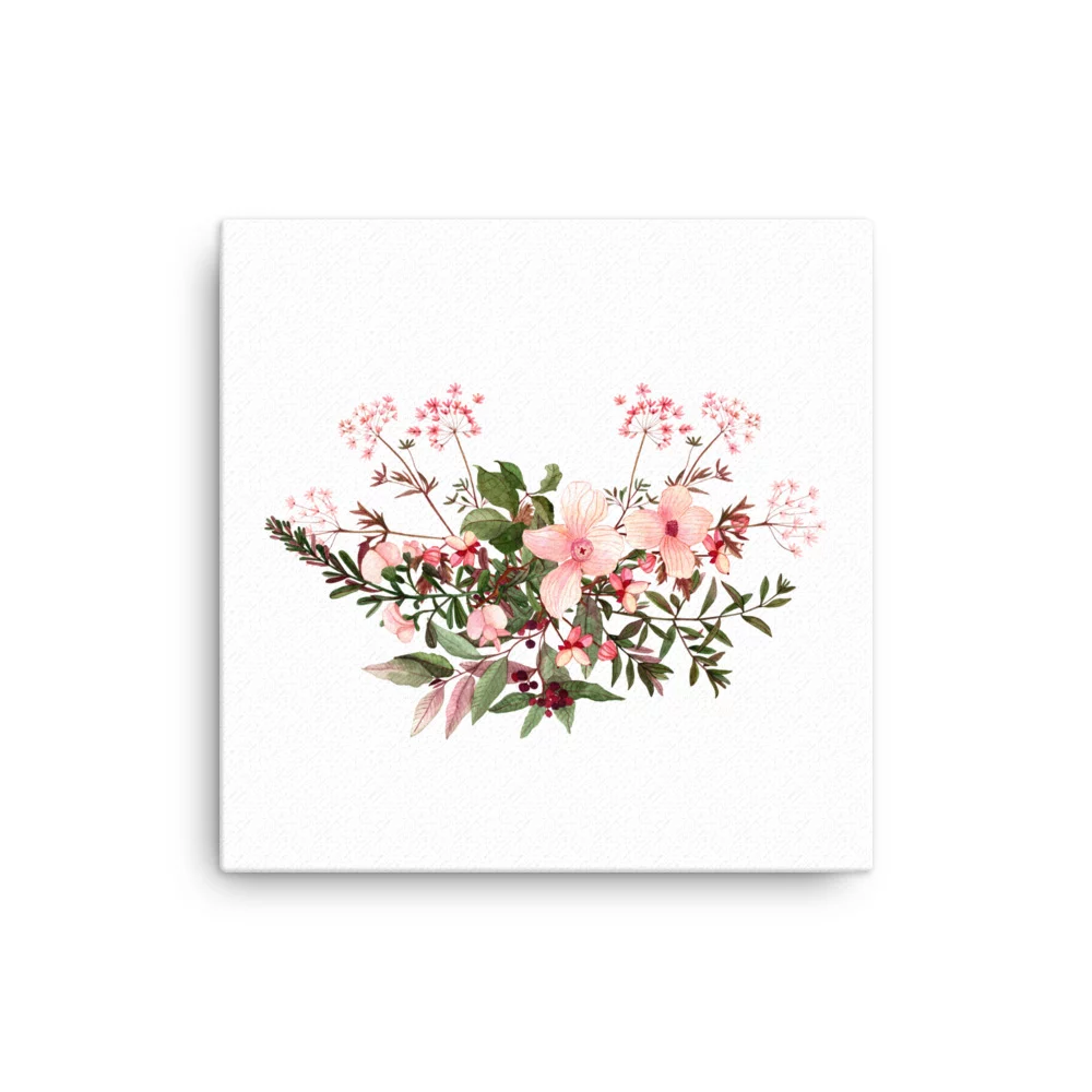 Pink Wildflowers Canvas Print Wall Art - Image 2