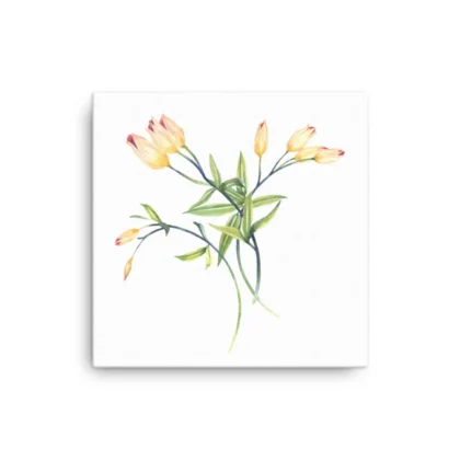 Golden Tulips Canvas Print Wall Art