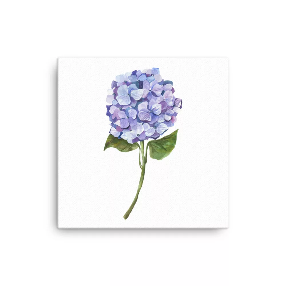 Lilac Hydrangea Canvas Print Wall Art - Image 2