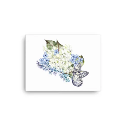Blue White Flowers Canvas Print Wall Art