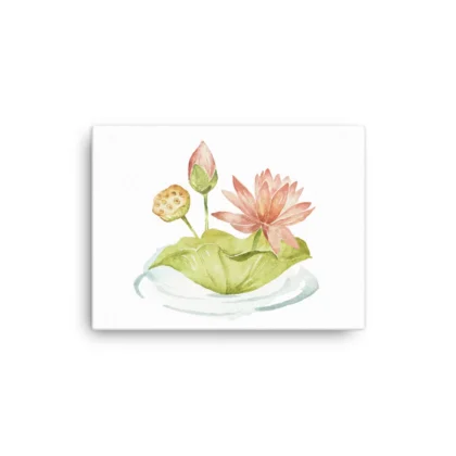Lotus Lily Pad 1 Canvas Print Wall Art