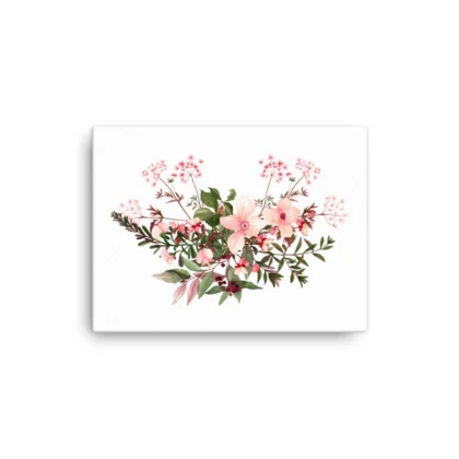 Pink Wildflowers Canvas Print Wall Art