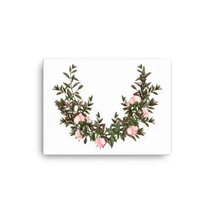 U-shape Pink Wildflowers Canvas Print Wall Art
