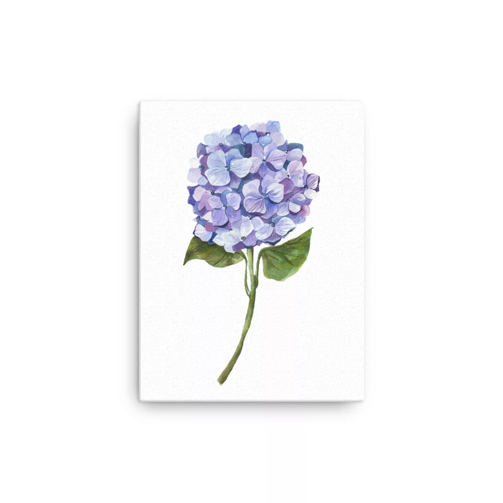 Lilac Hydrangea Canvas Print Wall Art - Image 3