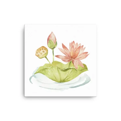 Lotus Lily Pad 1 Canvas Print Wall Art