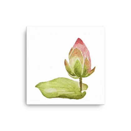 Lotus Bud Canvas Print Wall Art
