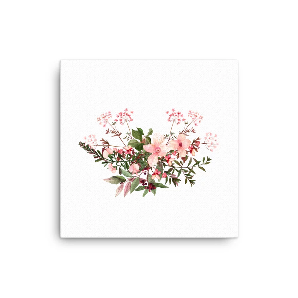 Pink Wildflowers Canvas Print Wall Art - Image 4