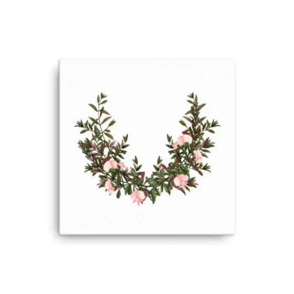 U-shape Pink Wildflowers Canvas Print Wall Art