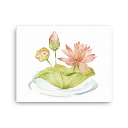 Lotus Lily Pad 1 Canvas Print Wall Art