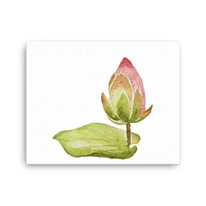 Lotus Bud Canvas Print Wall Art