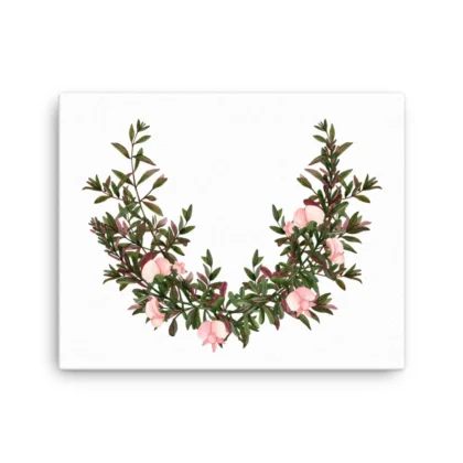 U-shape Pink Wildflowers Canvas Print Wall Art
