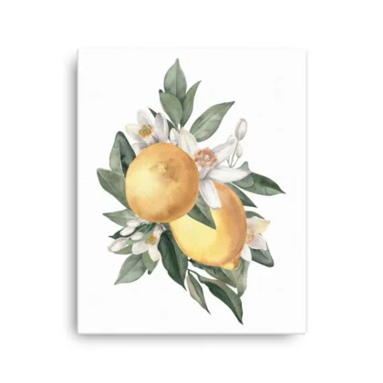 Two Lemon Blossoms Canvas Print Wall Art