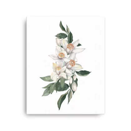 Lemon Flowers Canvas Print Wall Art