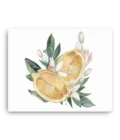 Sliced Lemon Blossoms Canvas Print Wall Art