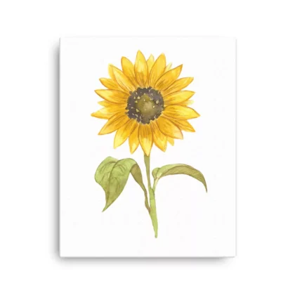 Sunflower Tall Canvas Print Wall Art