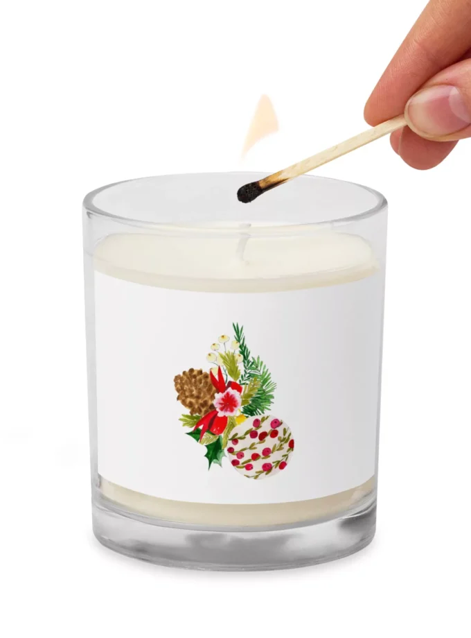 Christmas Spirit Soy Wax Candle in Glass Jar