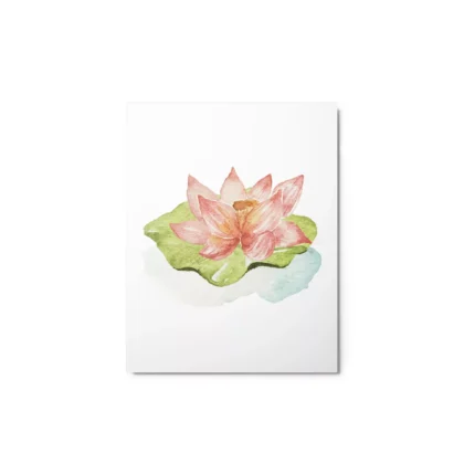 Floating Lotus Flower Metal Print Wall Art