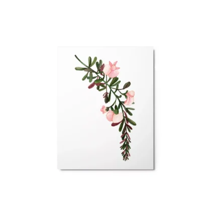Pink Wildflowers Metal Print Wall Art
