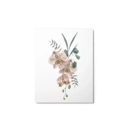White Orchids 1 Metal Print Wall Art