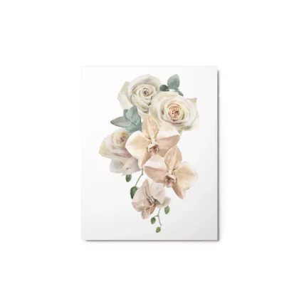 White Orchids 2 Metal Print Wall Art