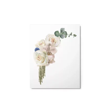 White Roses 2 Metal Print Wall Art