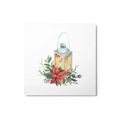 Christmas Poinsettia Metal Wall Art