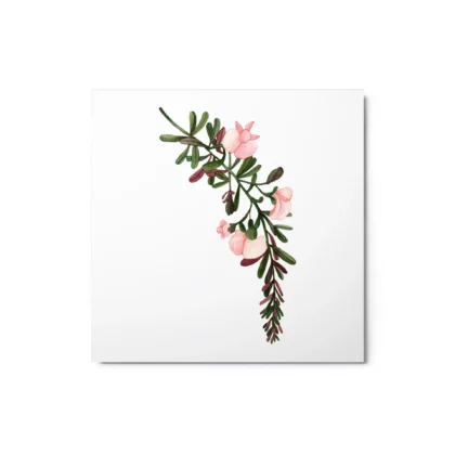 Pink Wildflowers Metal Print Wall Art