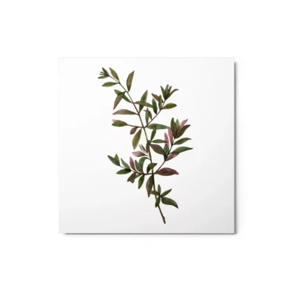 Wild Botanical Green Metal Print Wall Art