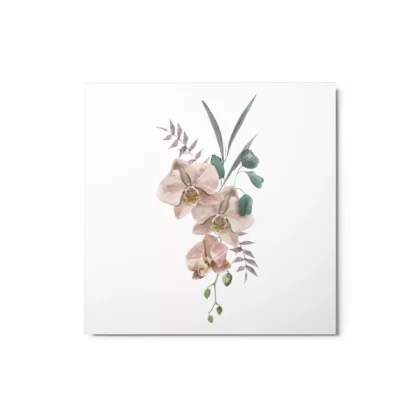 White Orchids 1 Metal Print Wall Art