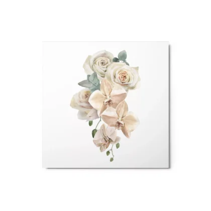White Orchids 2 Metal Print Wall Art