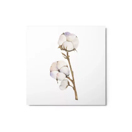 Cotton Plant Metal Print Wall Art