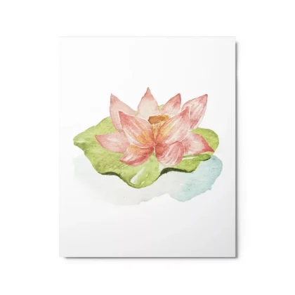 Floating Lotus Flower Metal Print Wall Art