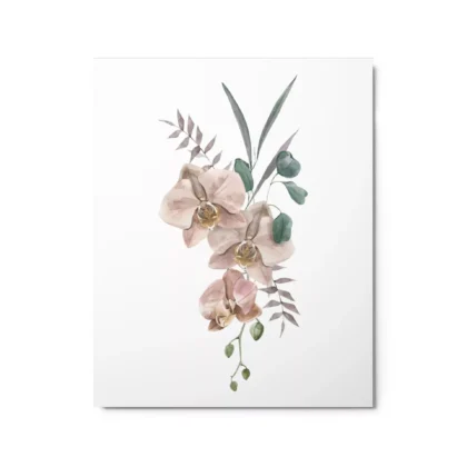 White Orchids 1 Metal Print Wall Art