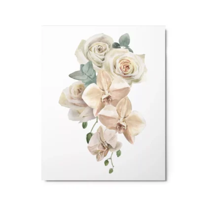 White Orchids 2 Metal Print Wall Art
