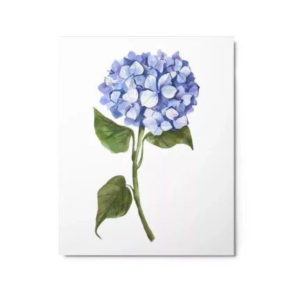 Blue Hydrangea Metal Print Wall Art