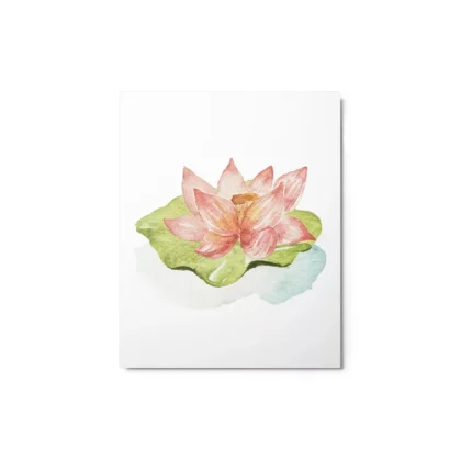 Floating Lotus Flower Metal Print Wall Art