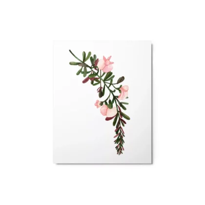 Pink Wildflowers Metal Print Wall Art