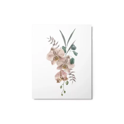 White Orchids 1 Metal Print Wall Art
