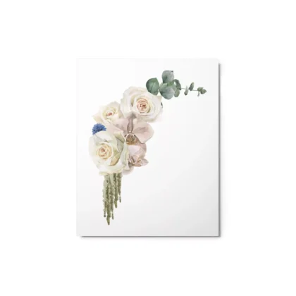 White Roses 2 Metal Print Wall Art